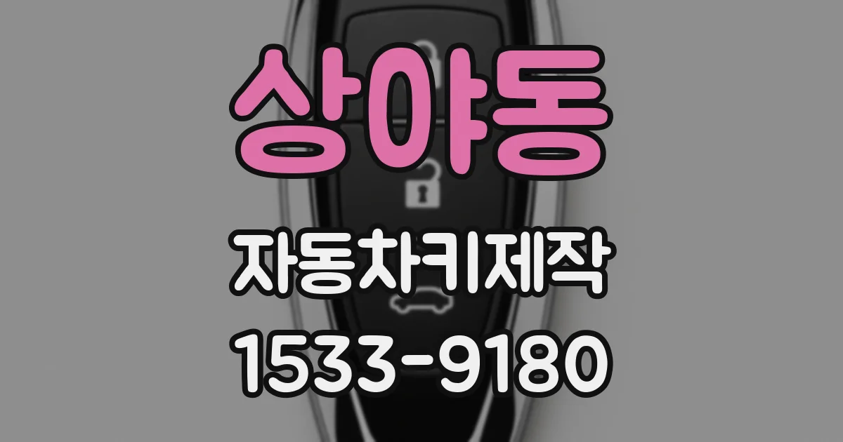 상야동 자동차키제작