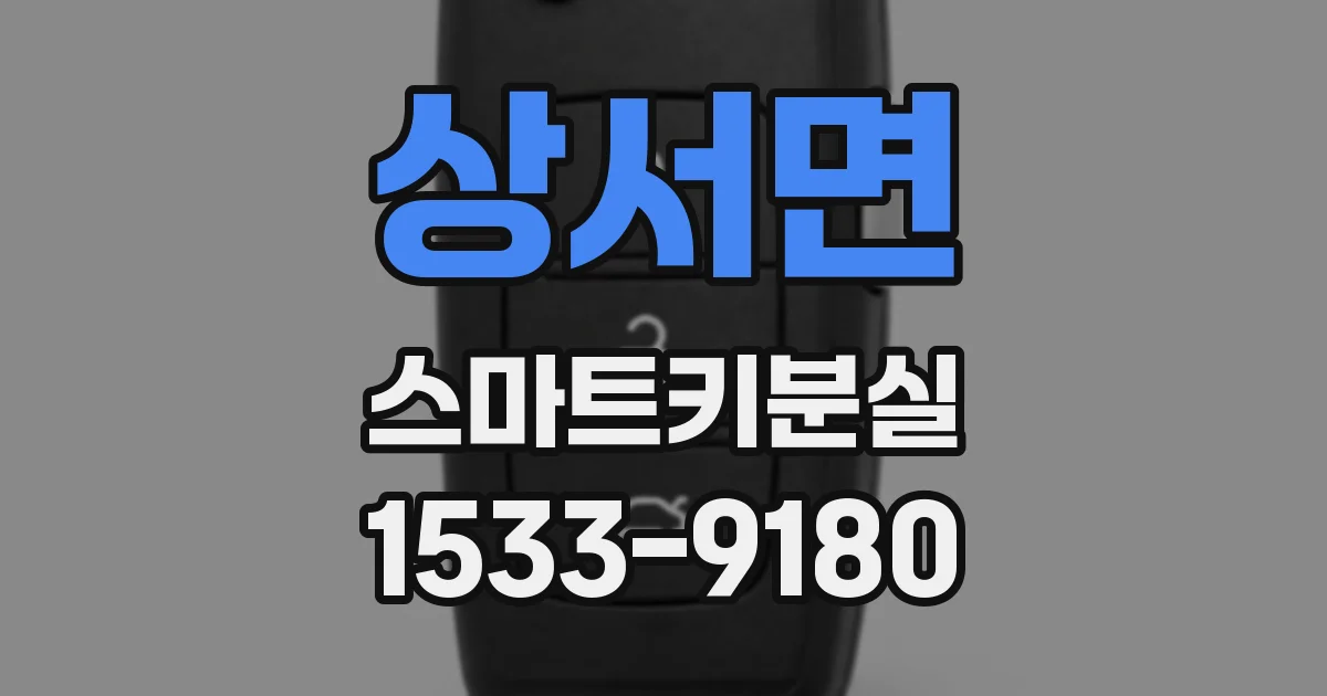 상서면 스마트키분실