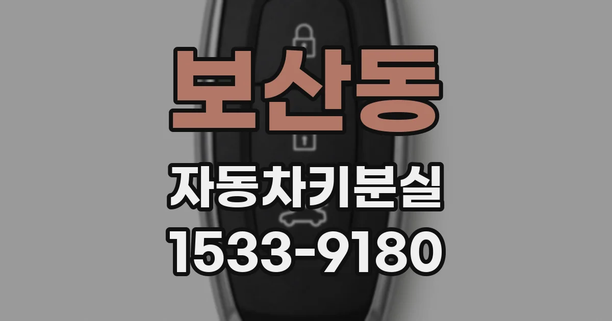 보산동 자동차키분실