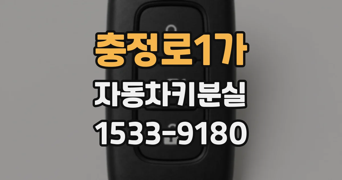충정로1가 자동차키분실