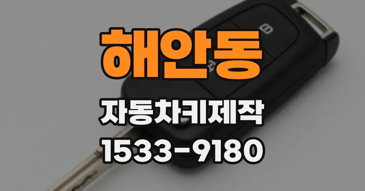 해안동 자동차키제작