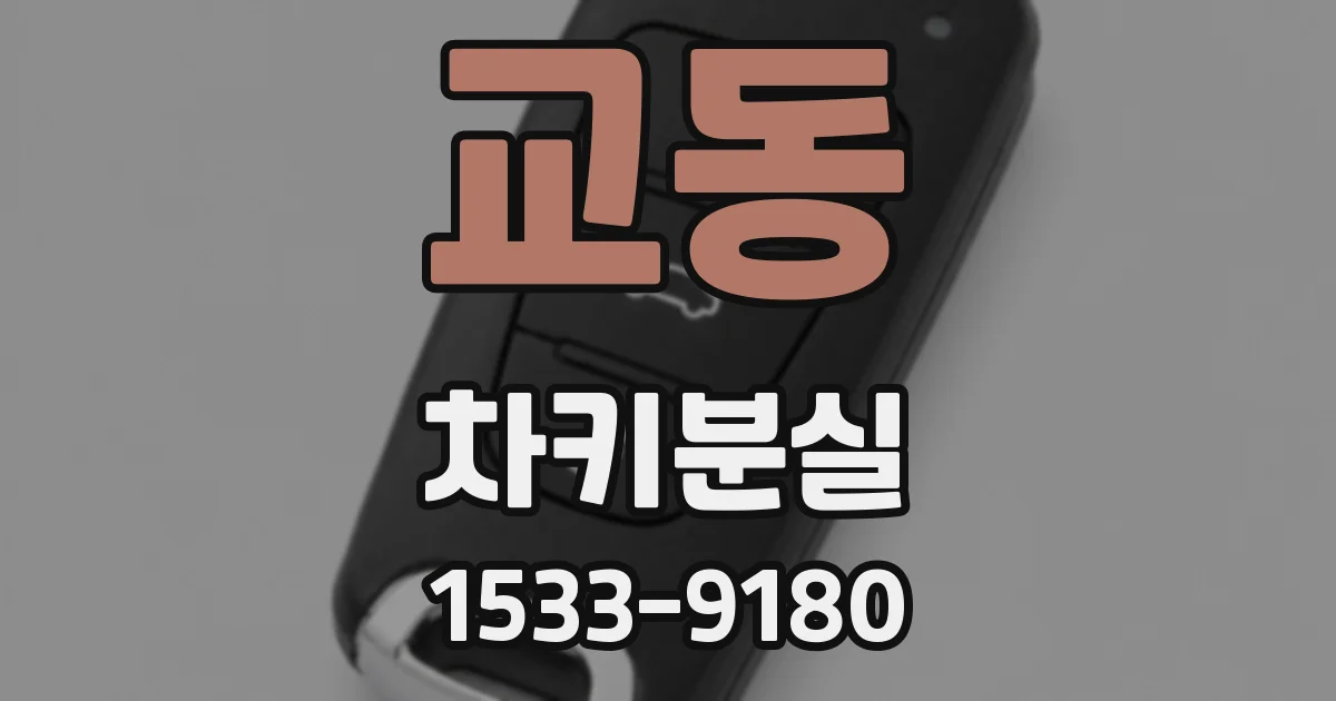 교동 차키분실
