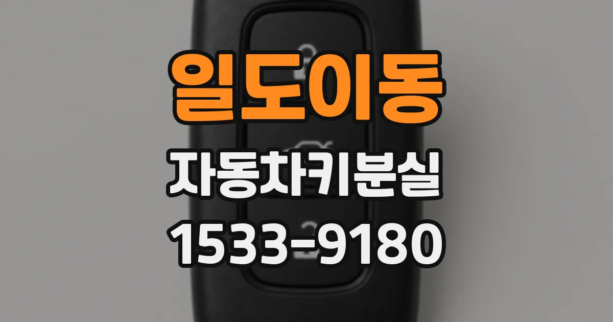일도이동 자동차키분실