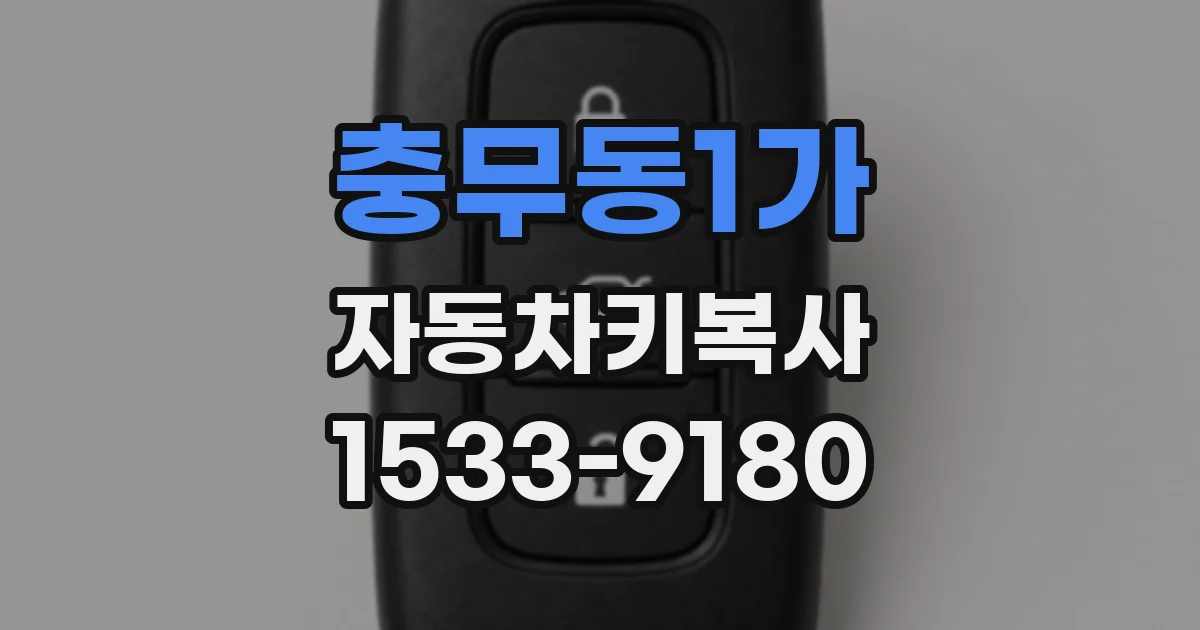 충무동1가 자동차키복사