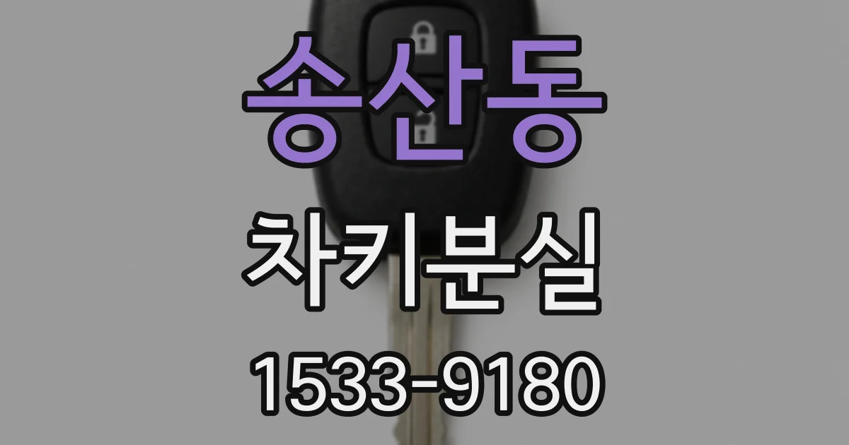 송산동 차키분실