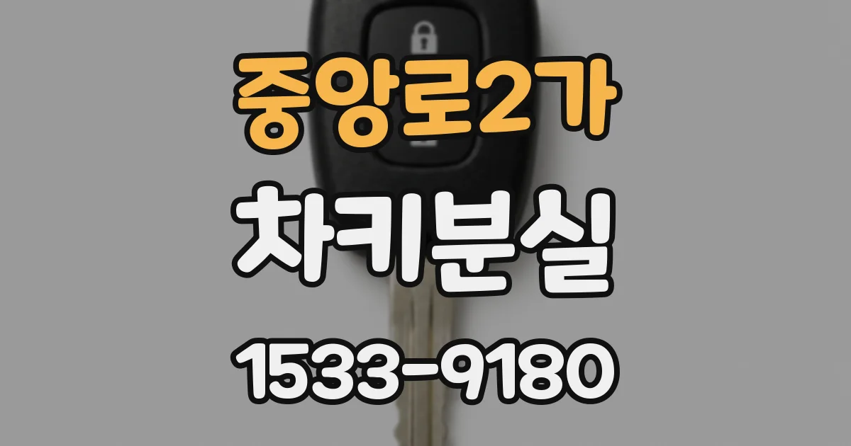중앙로2가 차키분실