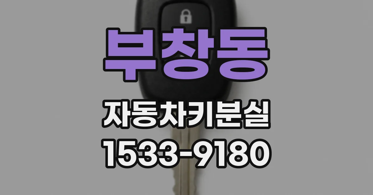 부창동 자동차키분실