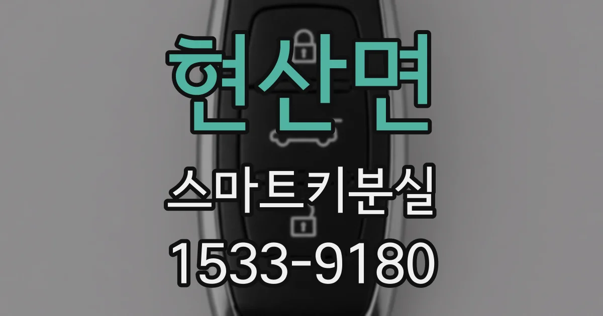 현산면 스마트키분실