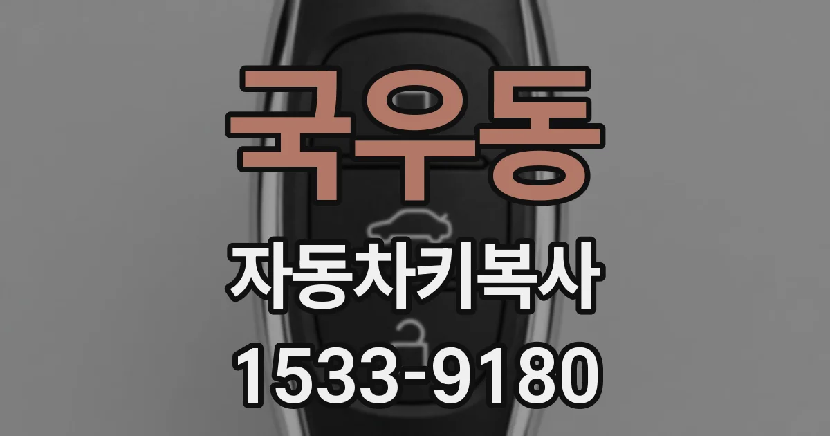 국우동 자동차키복사