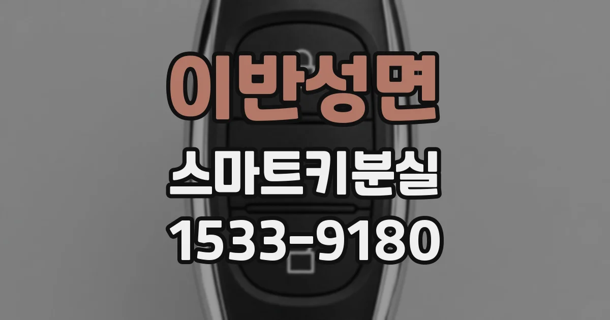 이반성면 스마트키분실
