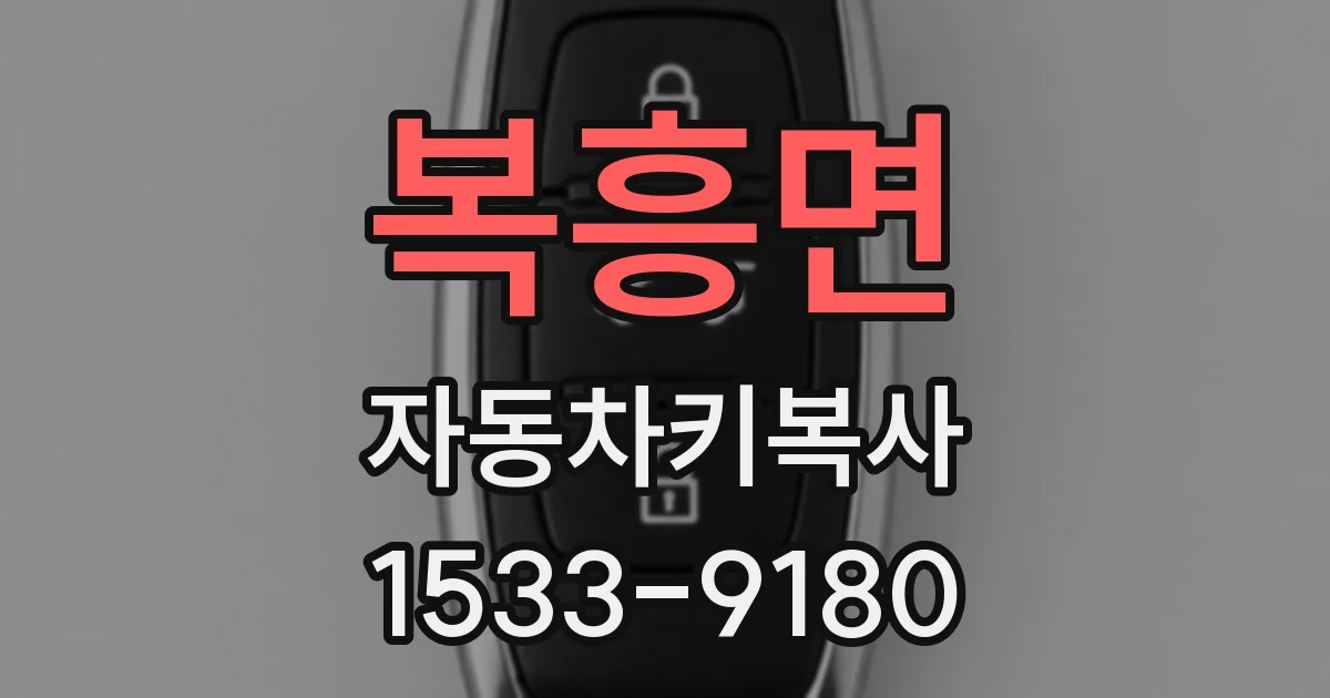 복흥면 자동차키복사