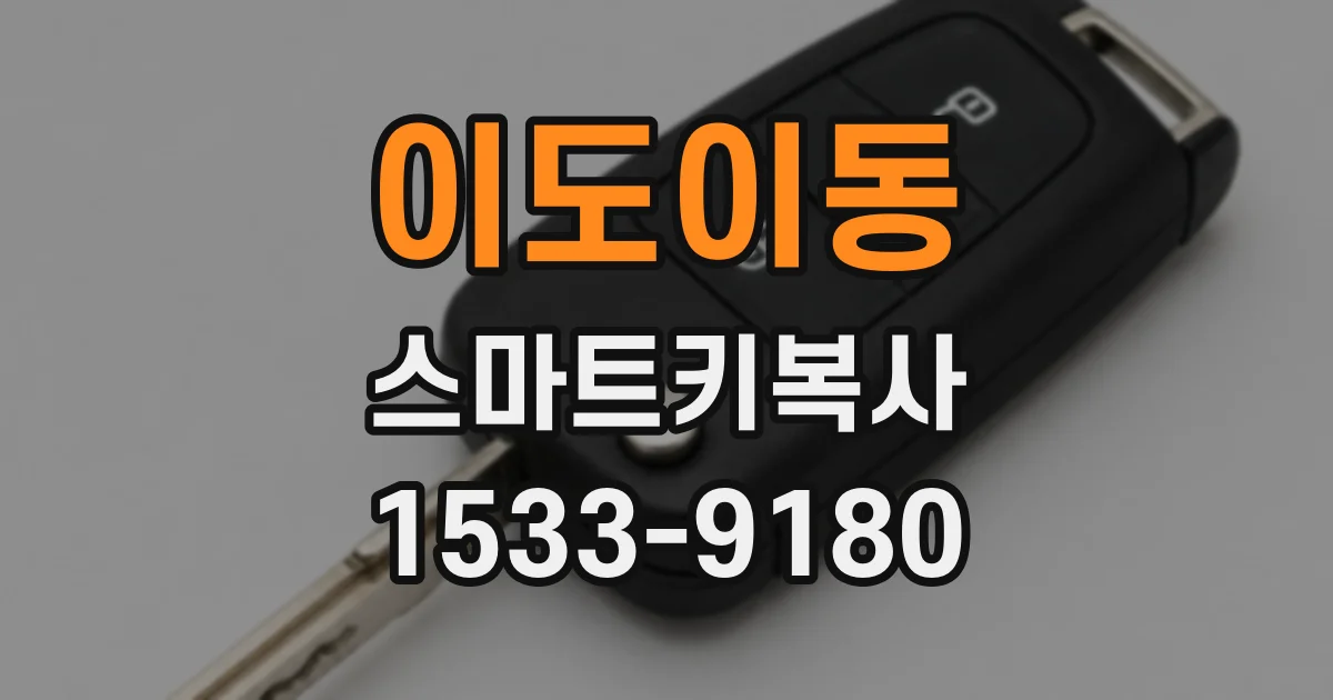 이도이동 스마트키복사