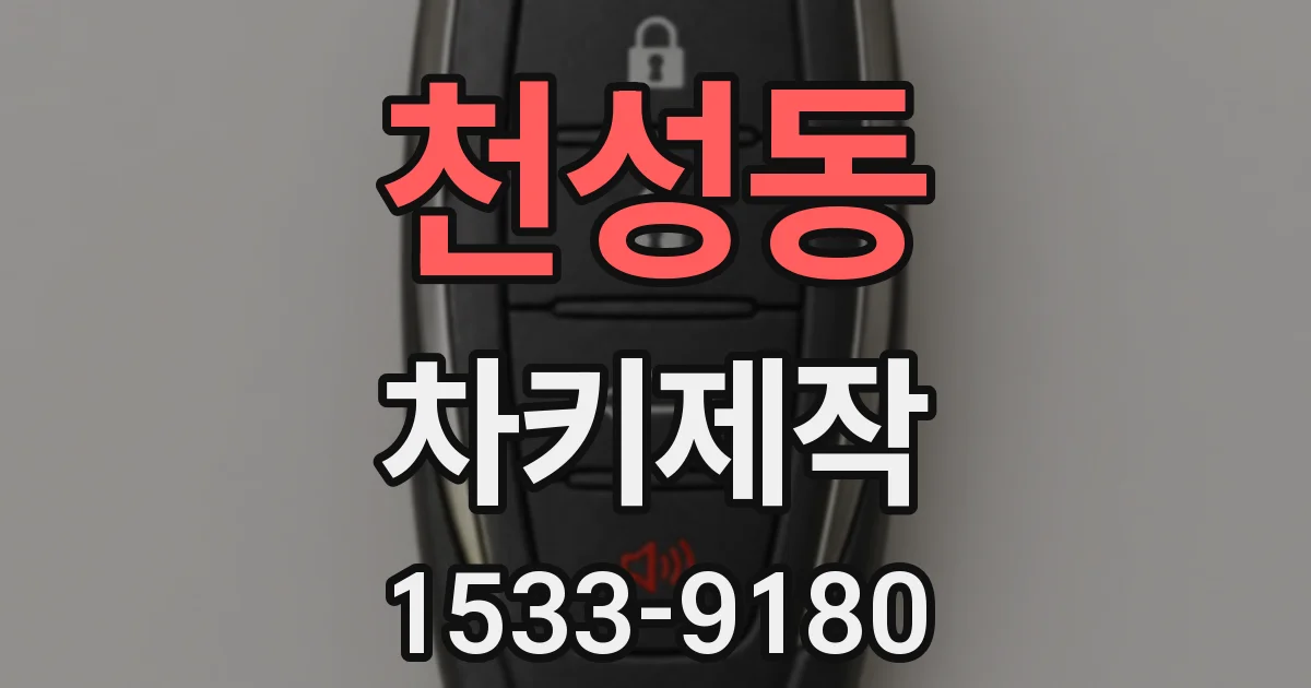 천성동 차키제작