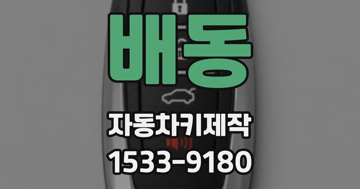 배동 자동차키제작