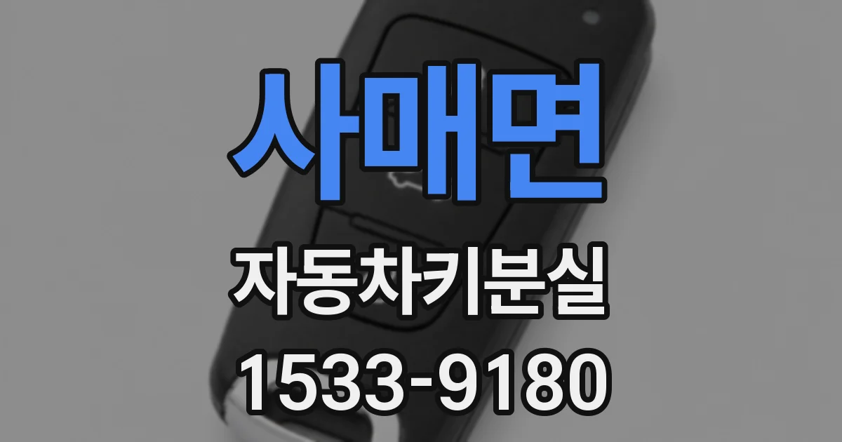 사매면 자동차키분실