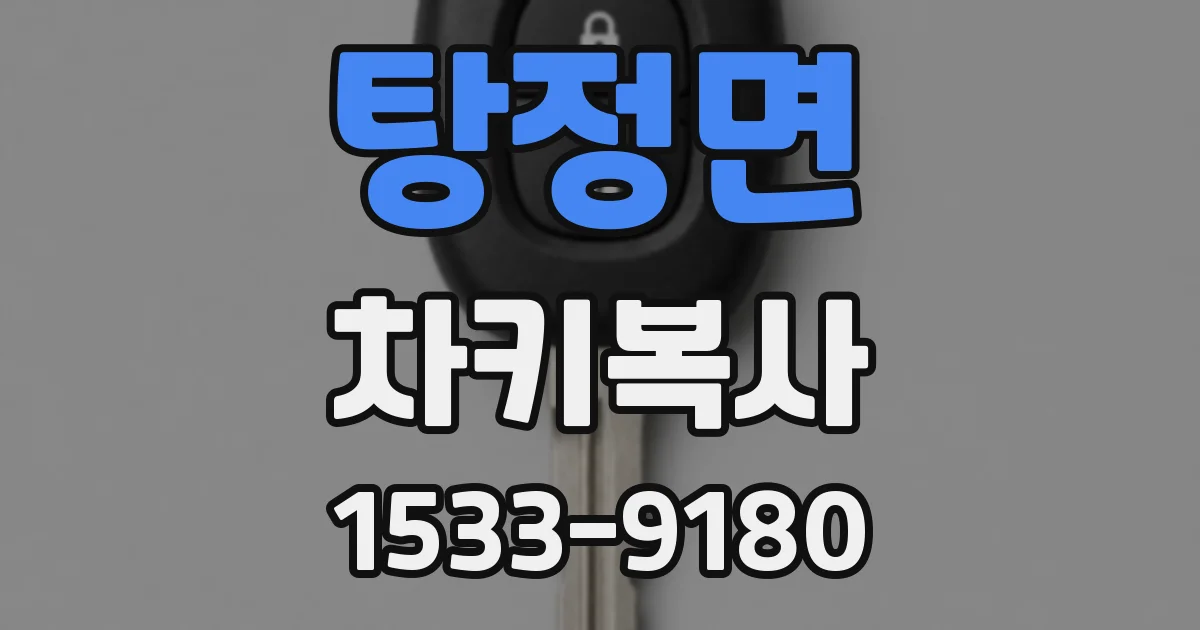 탕정면 차키복사