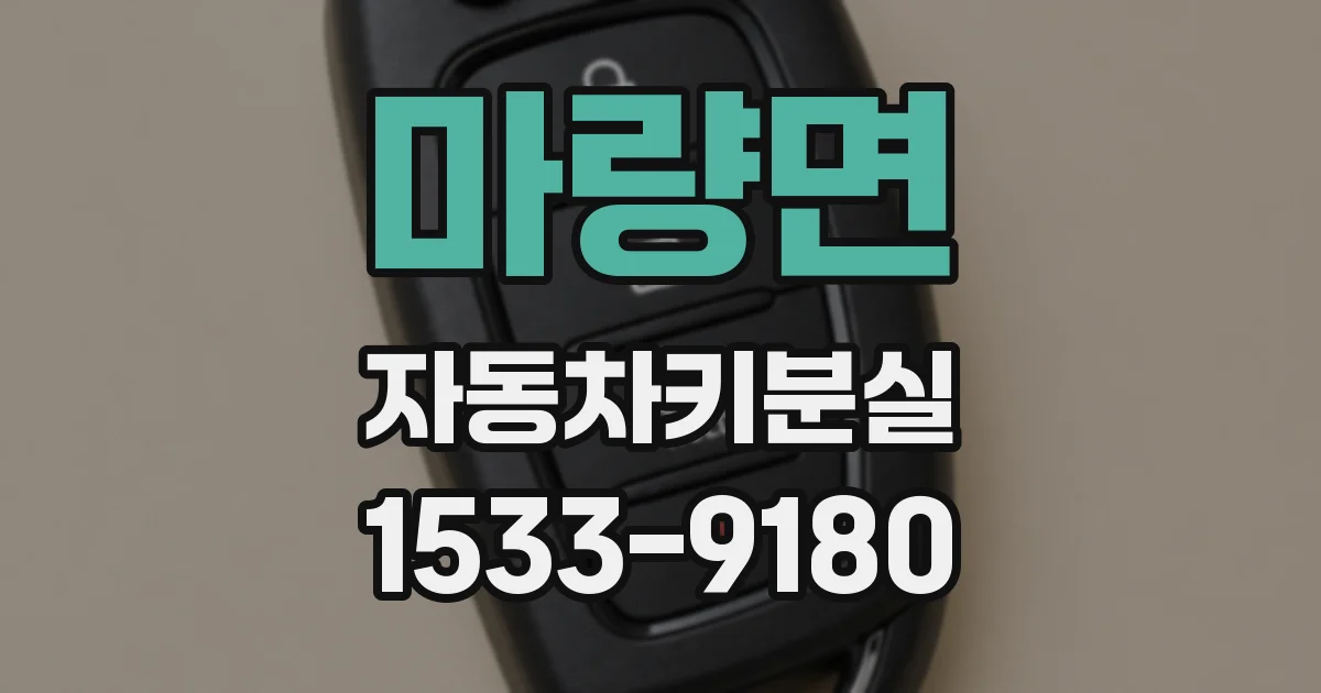 마량면 자동차키분실