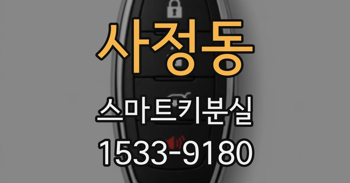 사정동 스마트키분실