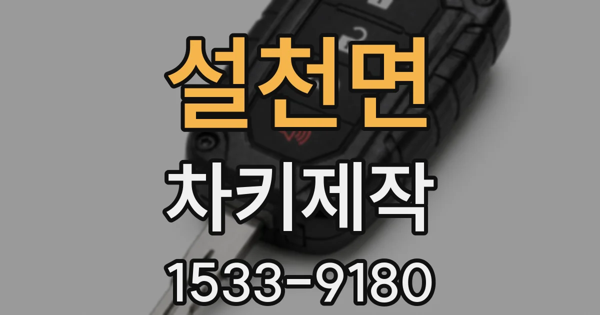 설천면 차키제작