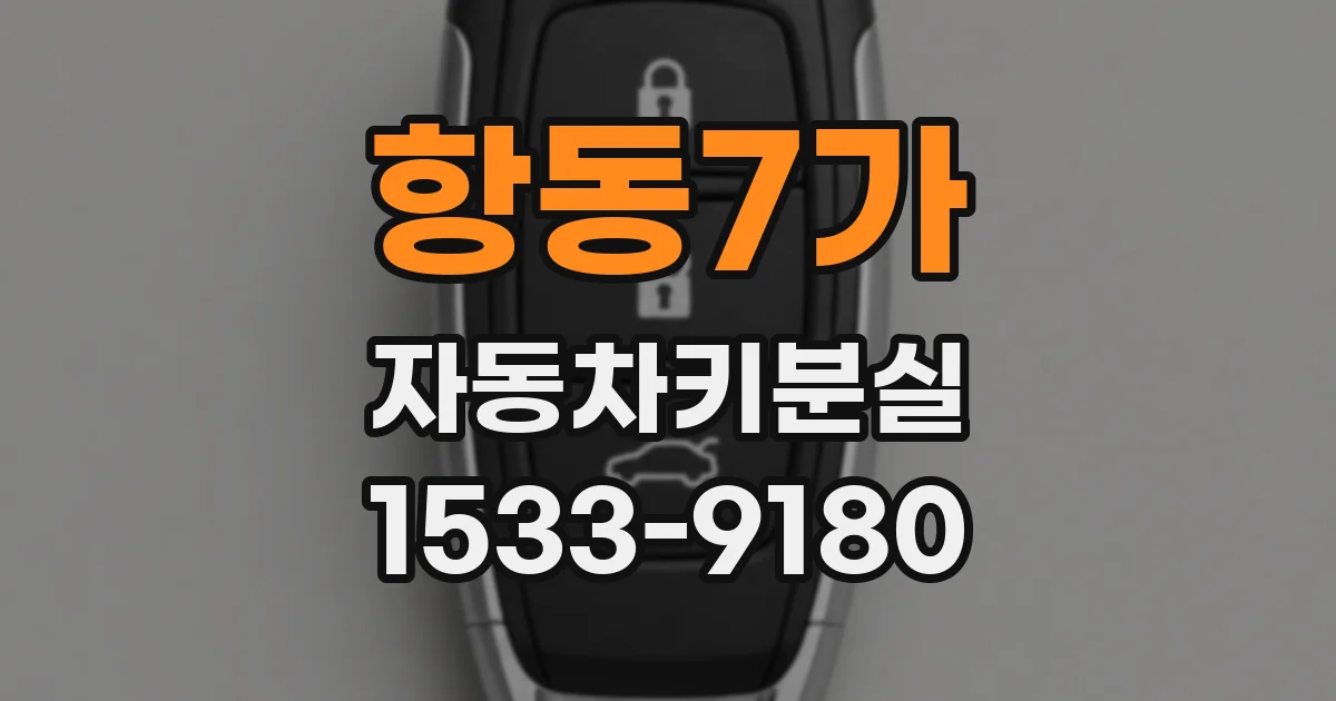 항동7가 자동차키분실