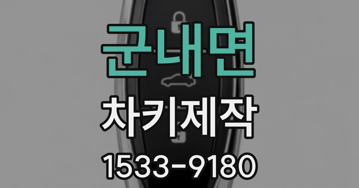 군내면 차키제작