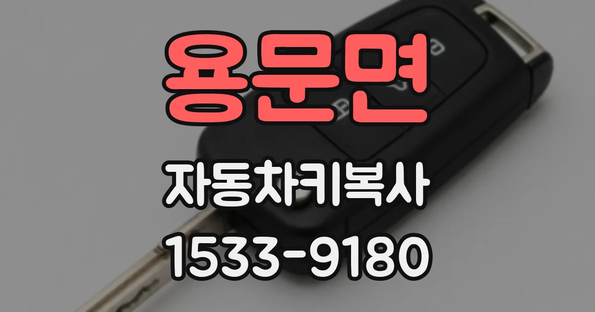 용문면 자동차키복사