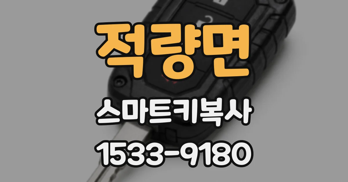 적량면 스마트키복사