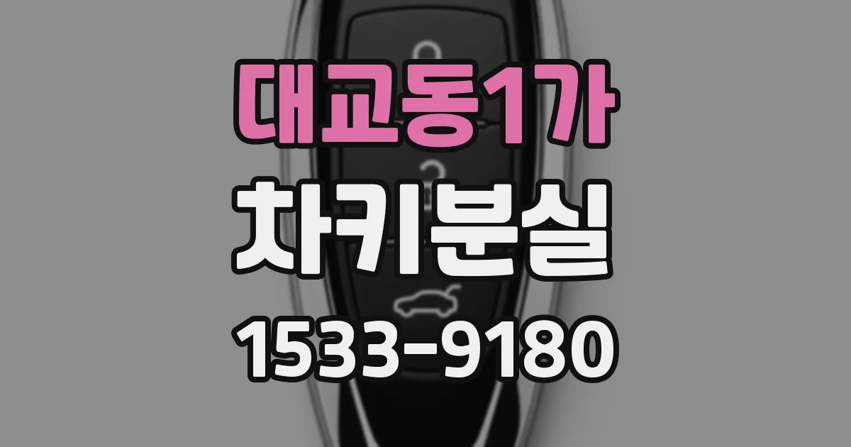 대교동1가 차키분실