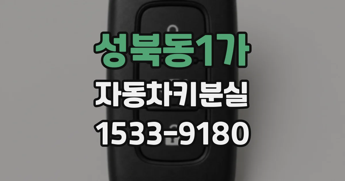 성북동1가 자동차키분실