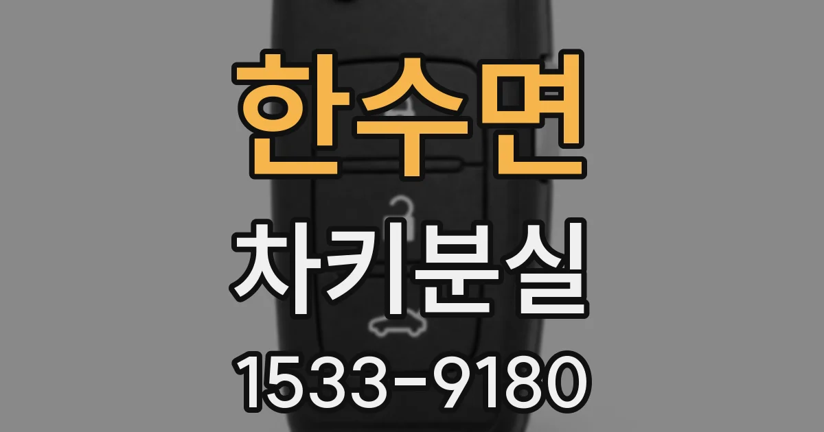 한수면 차키분실