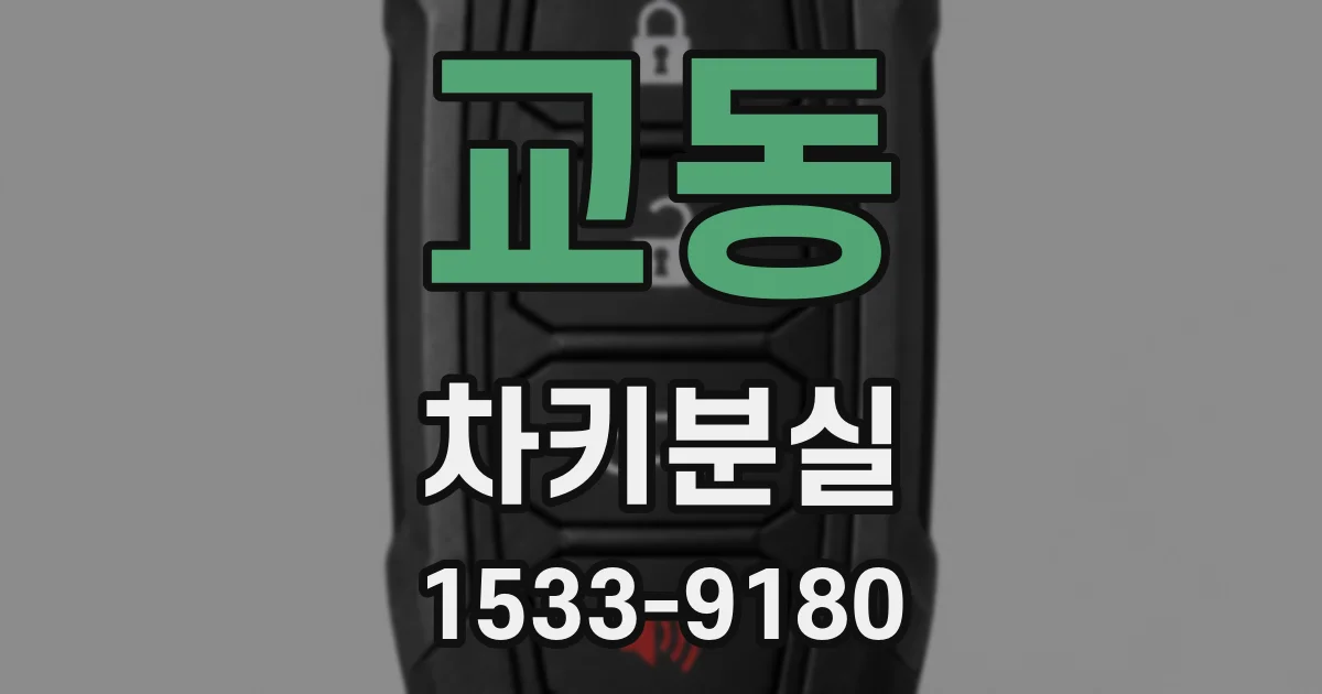 교동 차키분실