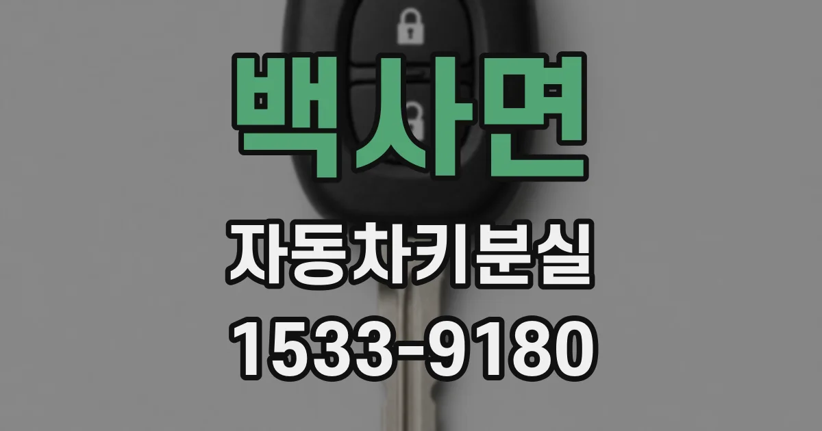 백사면 자동차키분실