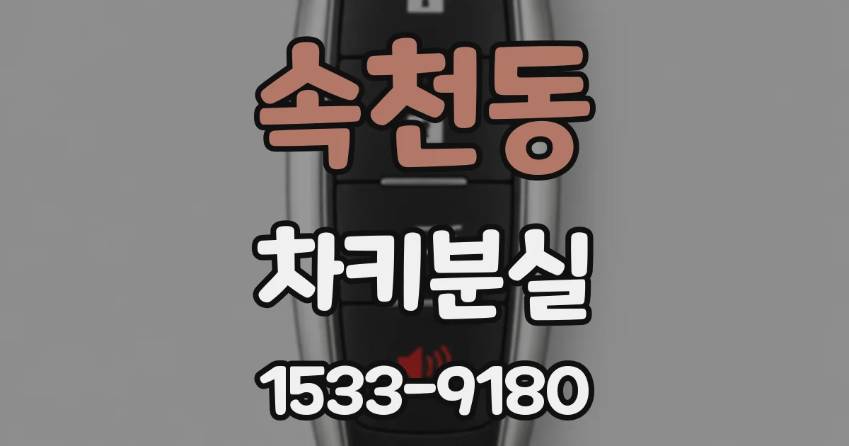 속천동 차키분실