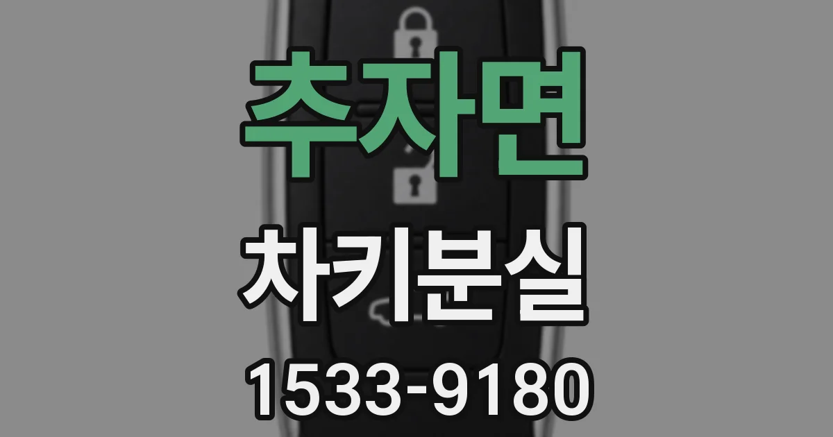추자면 차키분실