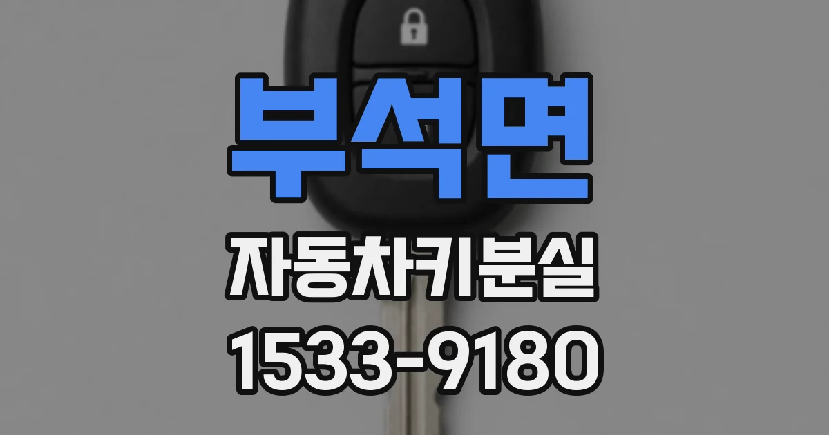 부석면 자동차키분실