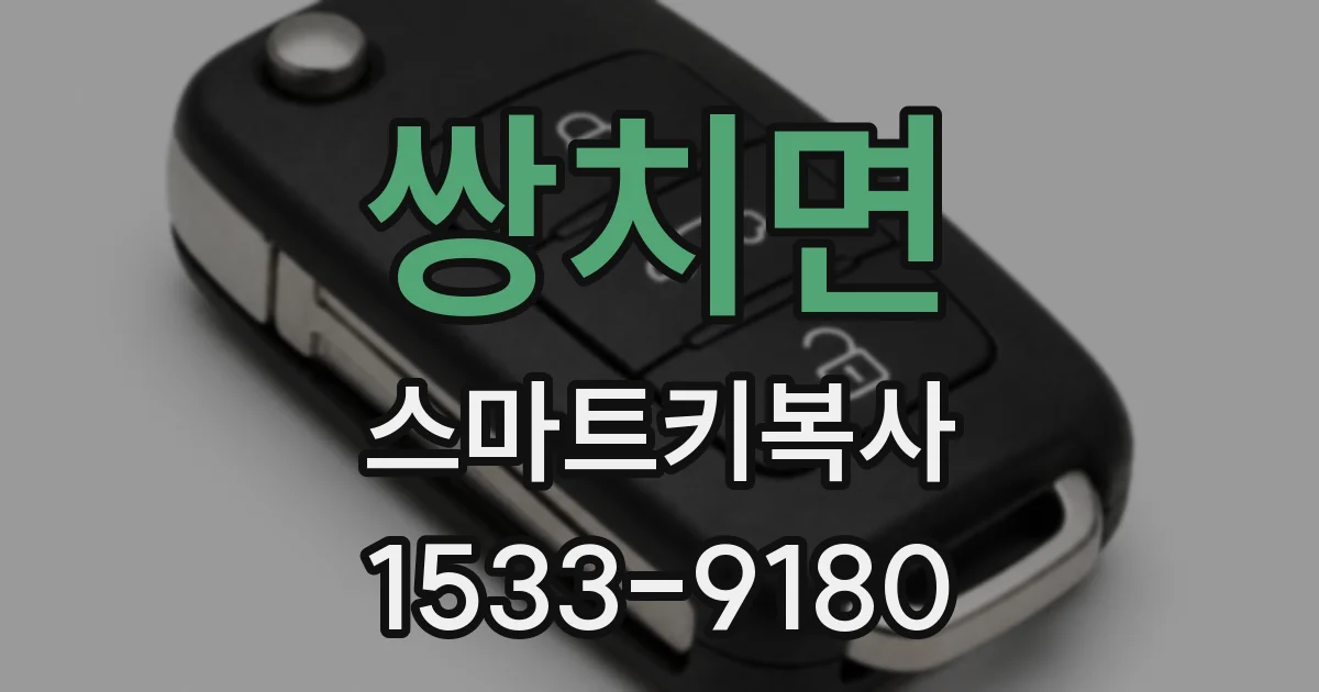쌍치면 스마트키복사