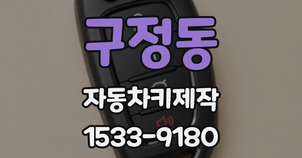 구정동 자동차키제작