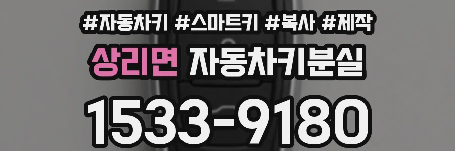 상리면 자동차키분실