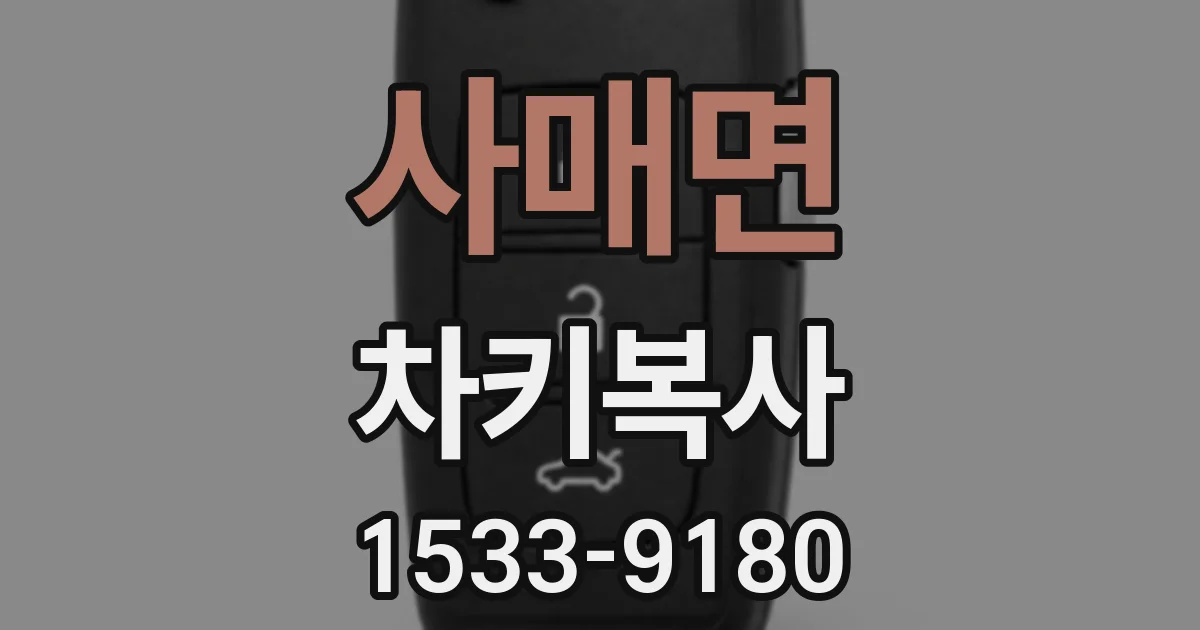 사매면 차키복사