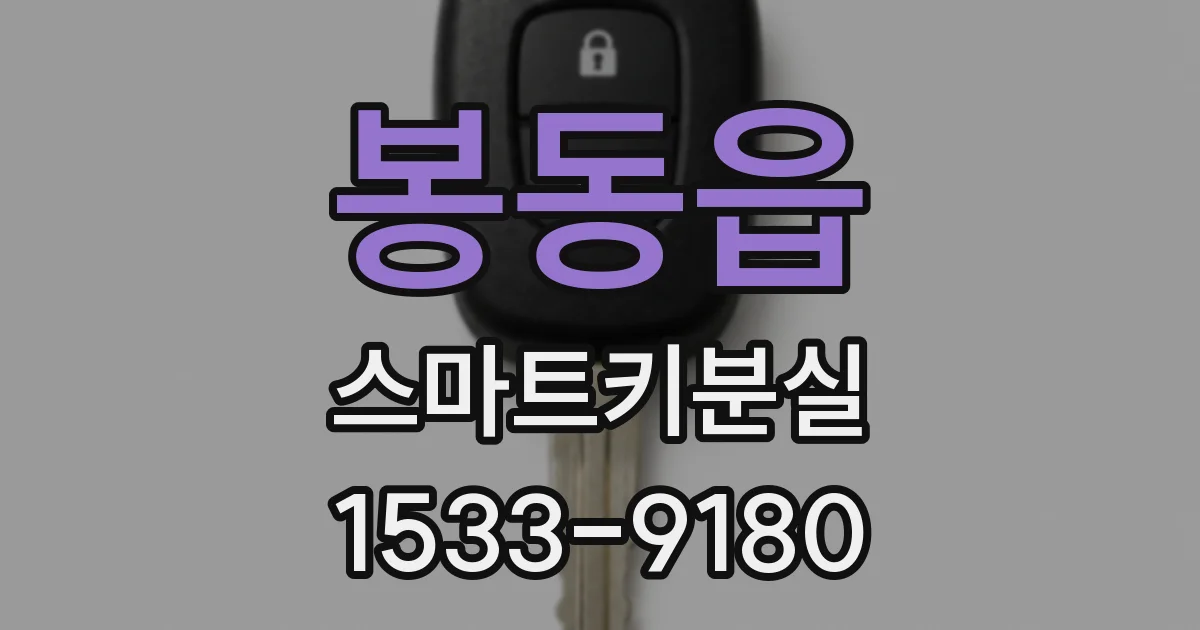 봉동읍 스마트키분실