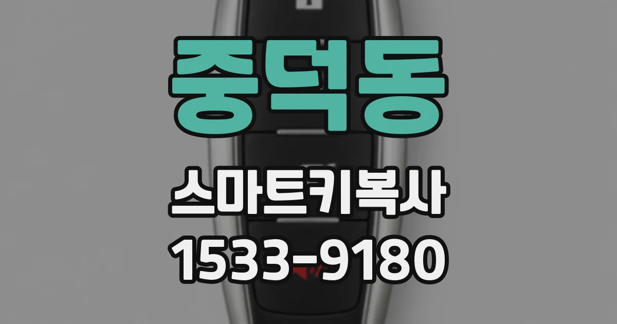 중덕동 스마트키복사