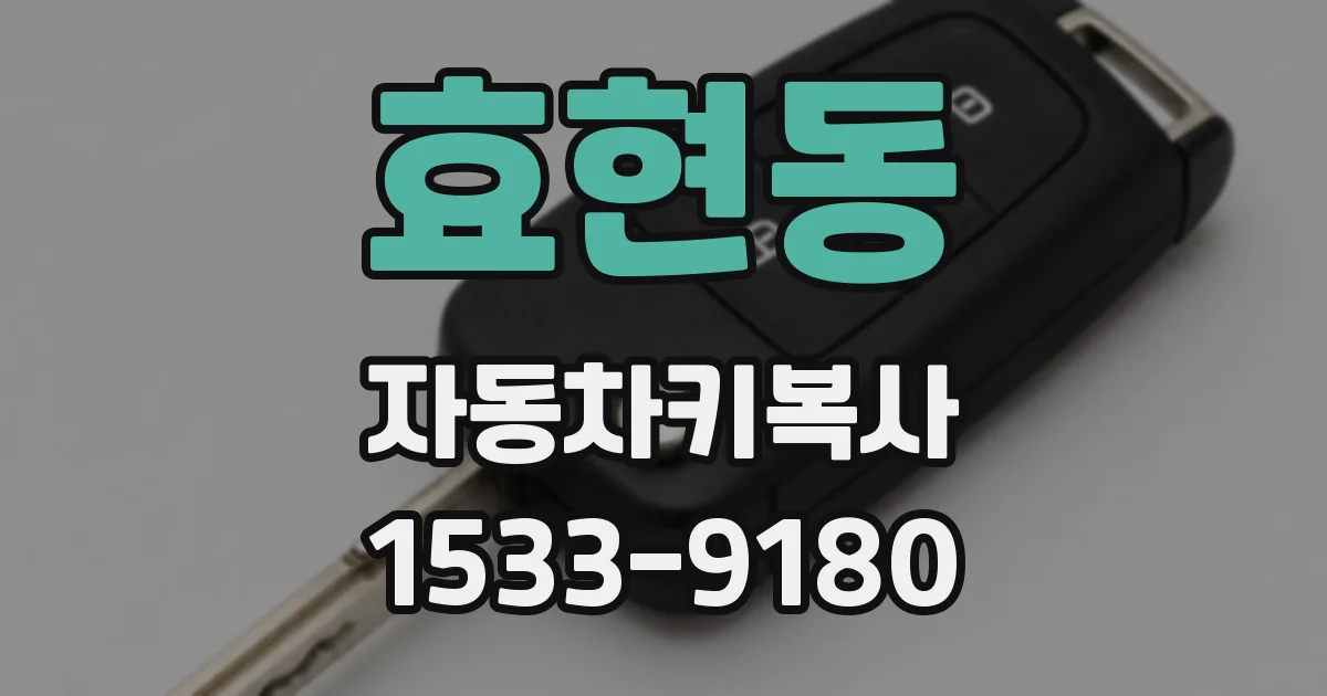 효현동 자동차키복사