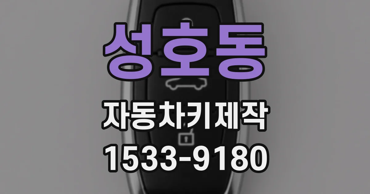 성호동 자동차키제작