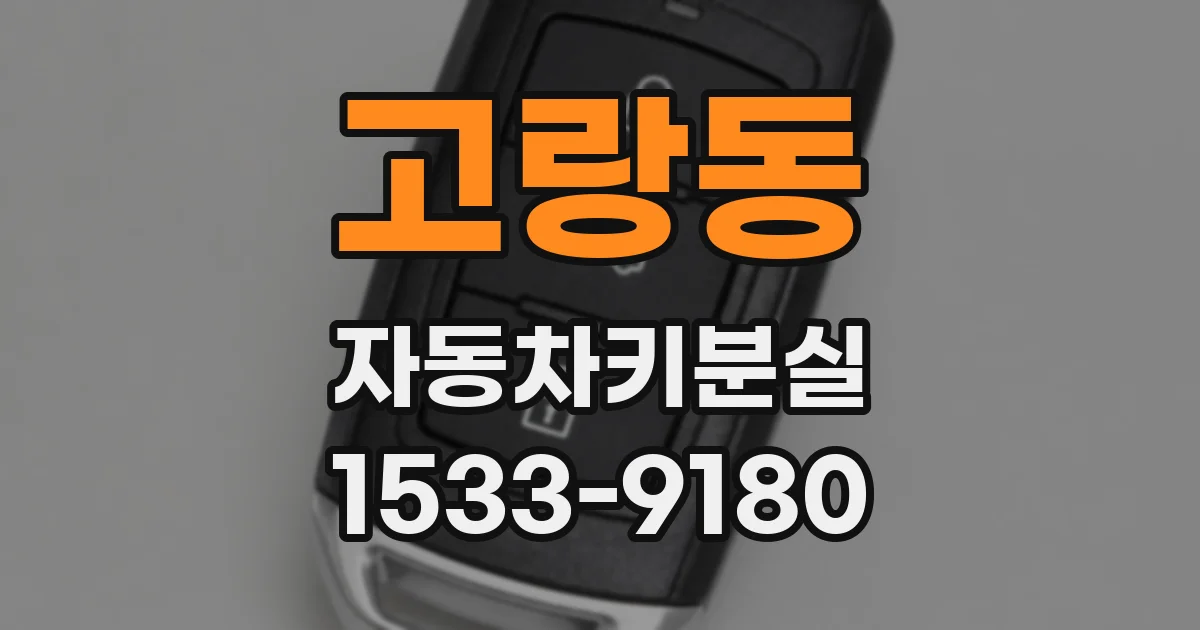 고랑동 자동차키분실