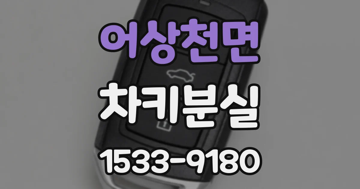 어상천면 차키분실