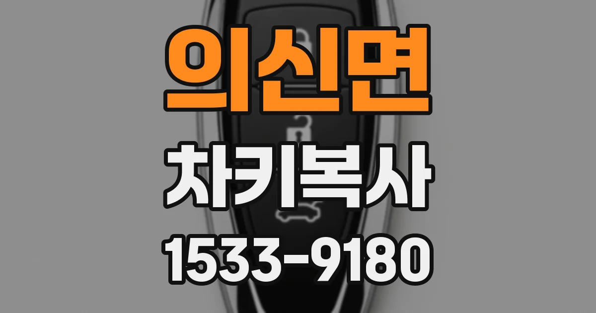 의신면 차키복사