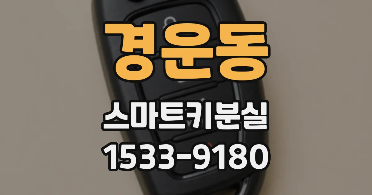 경운동 스마트키분실