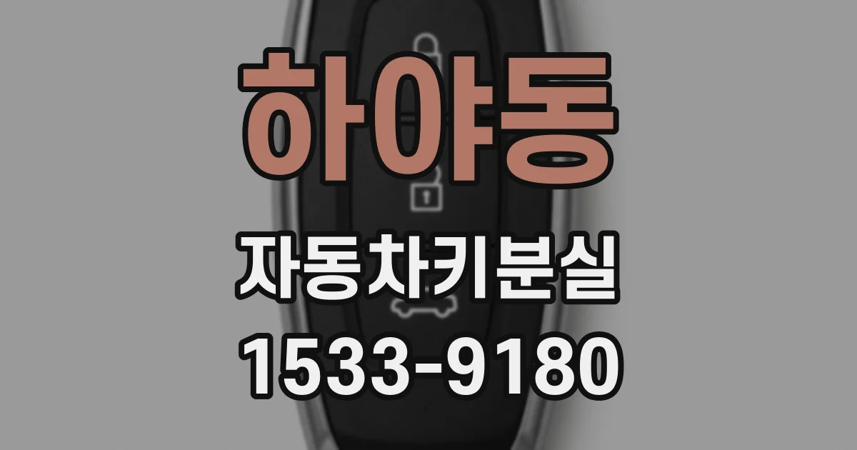 하야동 자동차키분실