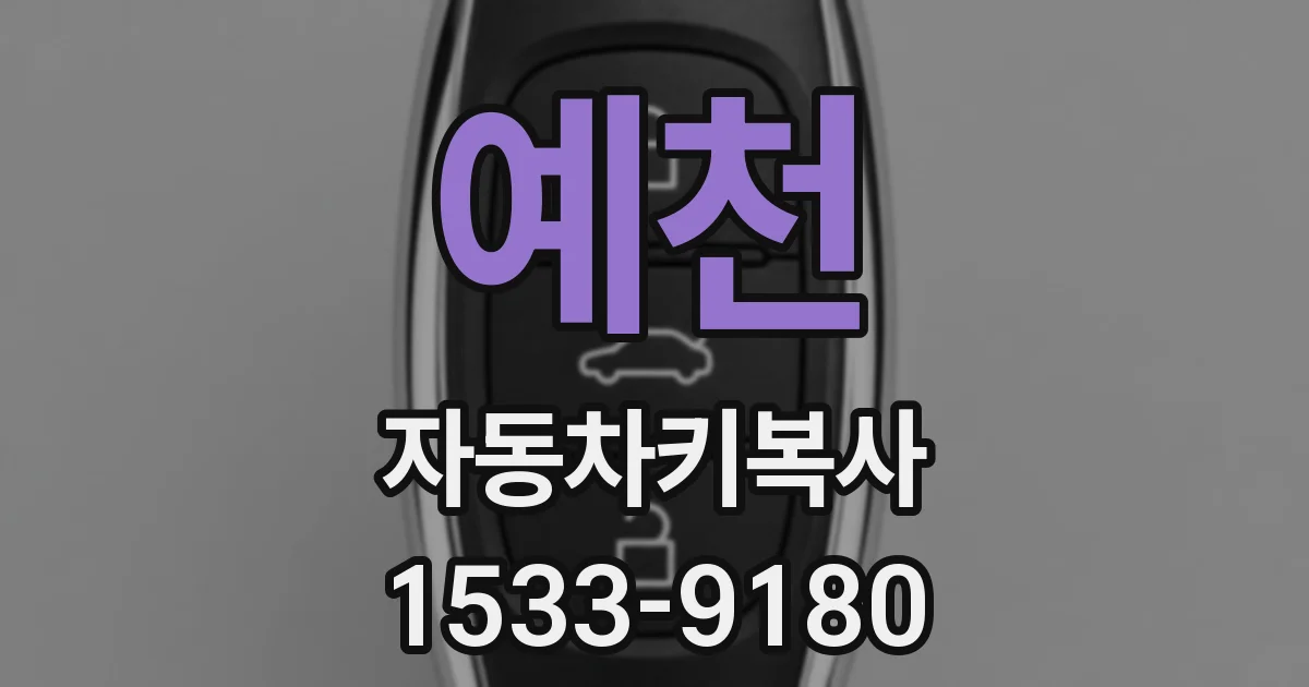 예천 자동차키복사