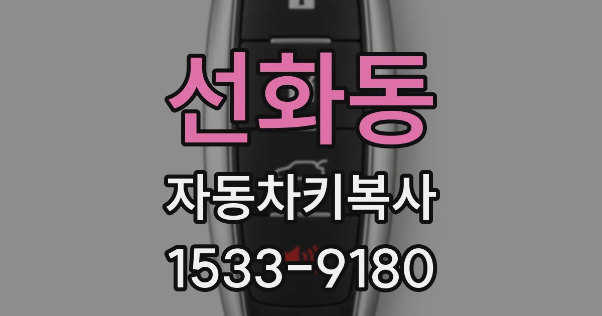 선화동 자동차키복사